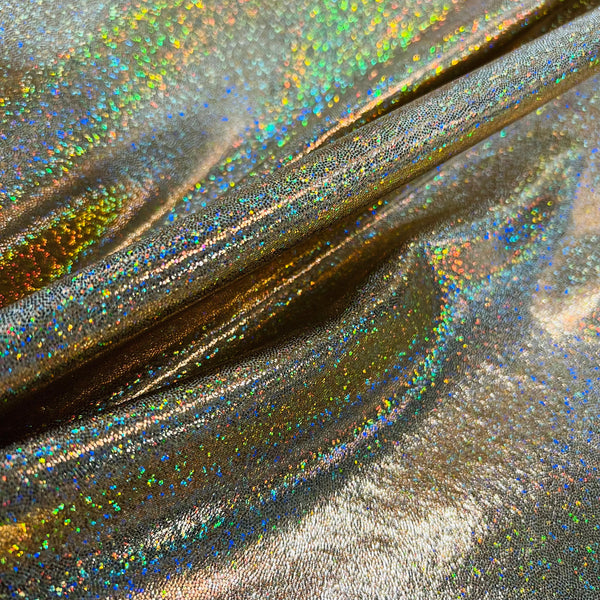 Gold Sparkly Jewel Holographic Fabric - 6