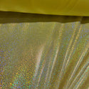 Yellow Sparkly Jewel Holographic Fabric - 4