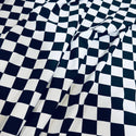 UV  Black & White Checkered Spandex Fabric - 4