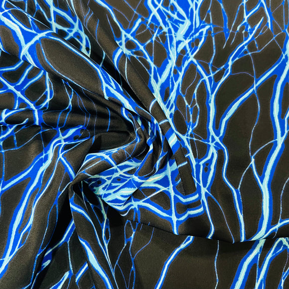 UV Blue Lightning Fabric - Coquetry Clothing