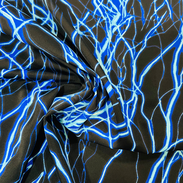 UV Blue Lightning Fabric - 4