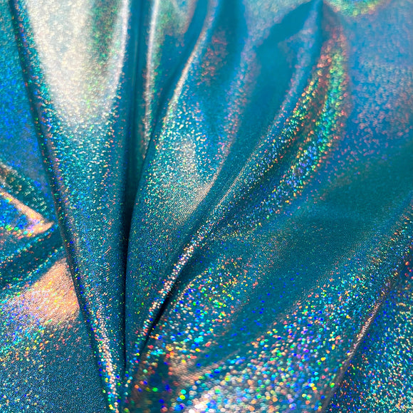 Seafoam Holographic Spandex Fabric - Coquetry Clothing