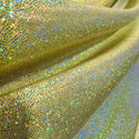Yellow Sparkly Jewel Holographic Fabric - 7