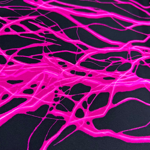 UV  Pink Lightning Print Fabric - 6