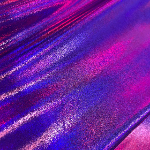 Grape Purple Holographic Spandex Fabric - Coquetry Clothing