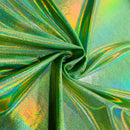 UV Glow Lime Holographic Fabric - Coquetry Clothing