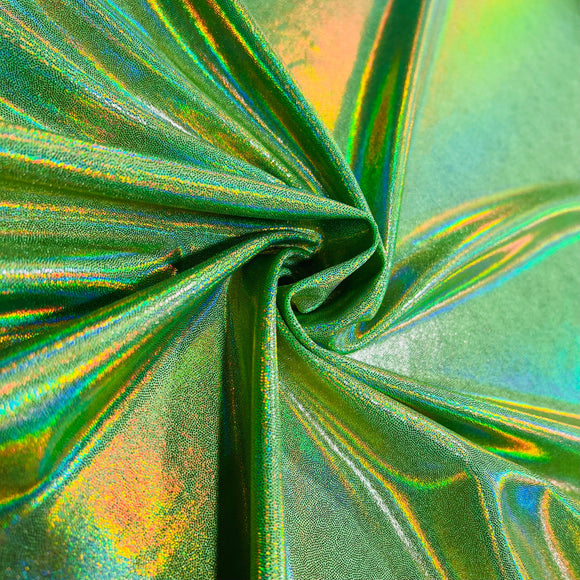 UV Glow Lime Holographic Fabric - Coquetry Clothing