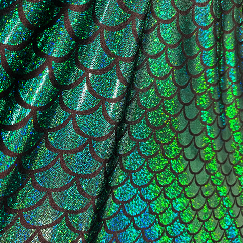 Green Dragon Scale Fabric - Coquetry Clothing