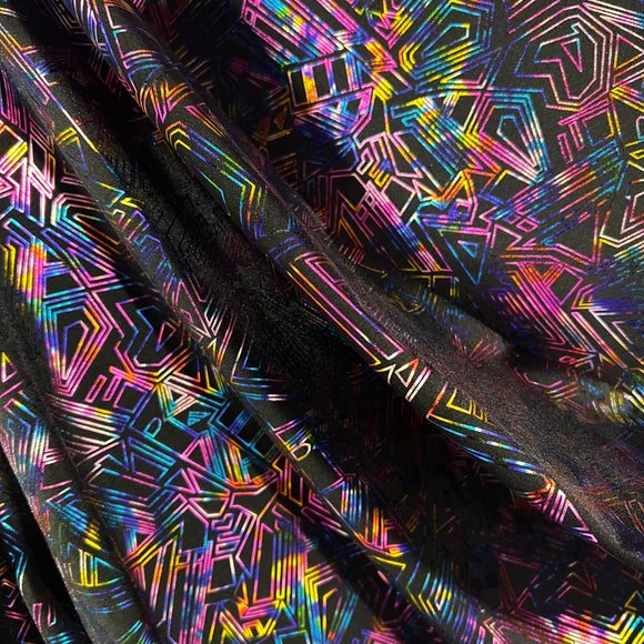 CyberSpace Metallic Spandex Fabric - Coquetry Clothing
