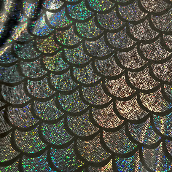 Black Dragon Scale Fabric - Coquetry Clothing