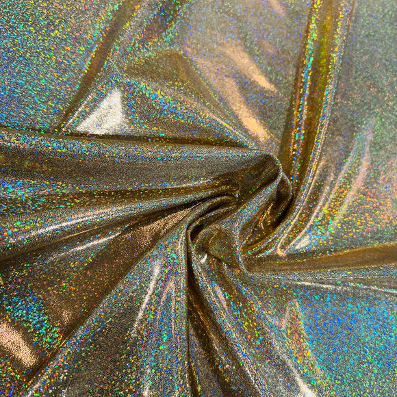 Gold Sparkly Jewel Holographic Fabric - Coquetry Clothing