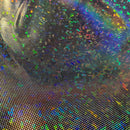 Silver Kaleidoscope Holographic Stretch Fabric - Coquetry Clothing