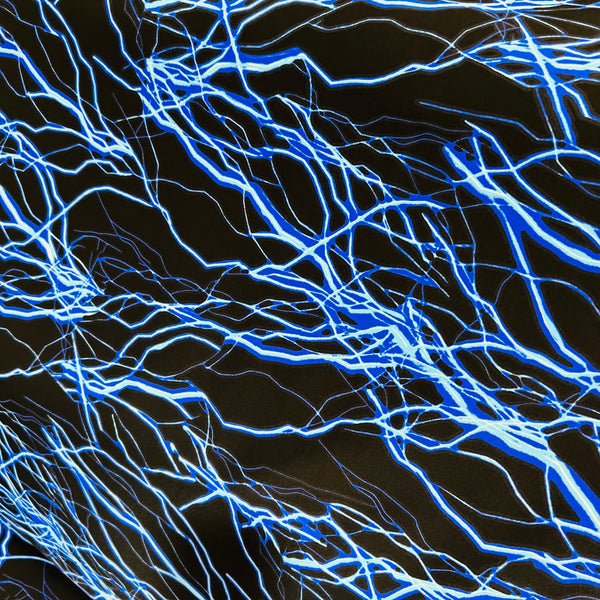 UV Blue Lightning Fabric - 3