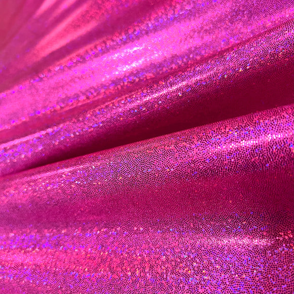 UV Glow Neon Pink Sparkly Jewel Fabric - Coquetry Clothing