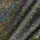 Star Noir Holographic Spandex Fabric - Coquetry Clothing
