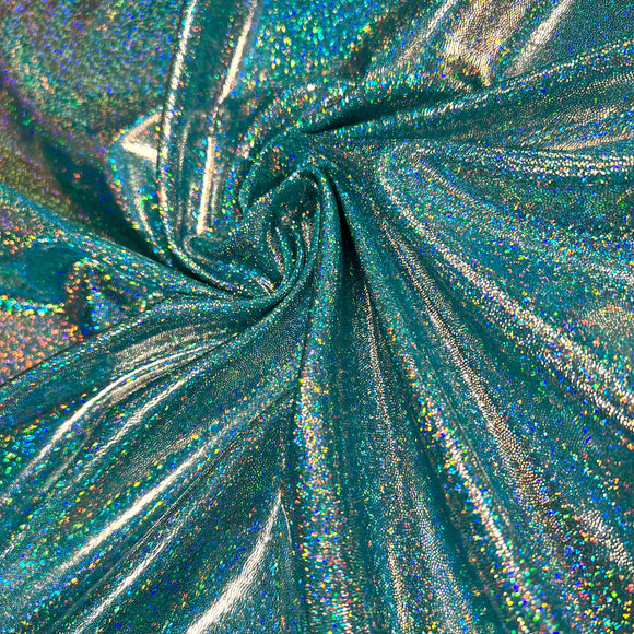 Seafoam Holographic Spandex Fabric - Coquetry Clothing