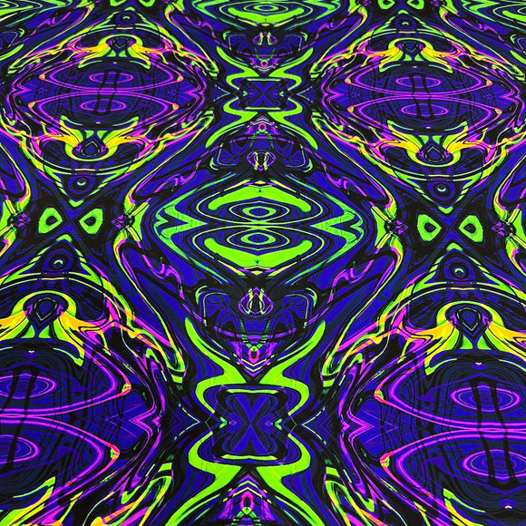 UV Glow Neon Melt Fabric - Coquetry Clothing