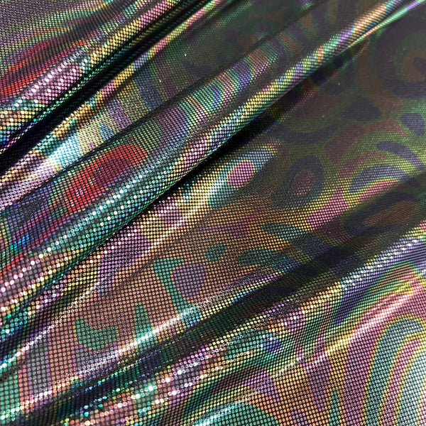 Oil Slick Metallic Spandex Fabric - 9