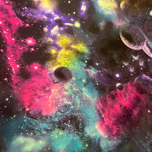 UV Glow Galaxy Print Spandex Fabric - 11