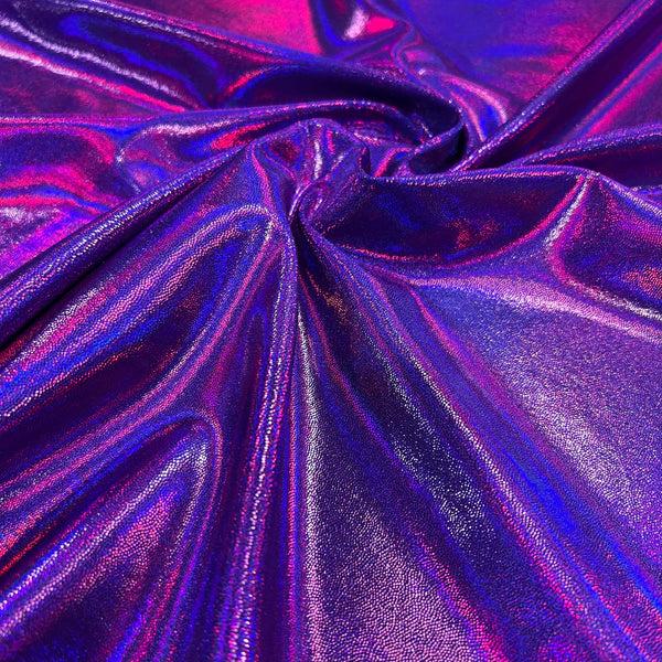 Grape Purple Holographic Spandex Fabric - 6