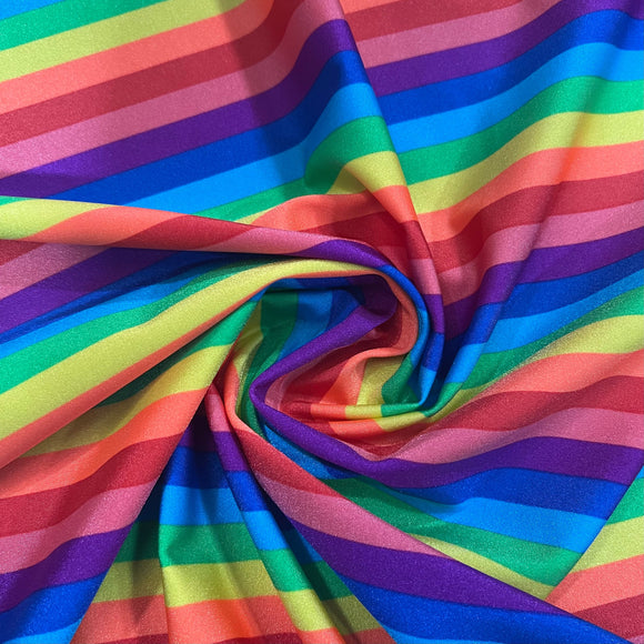 Rainbow Stripe Fabric - Coquetry Clothing