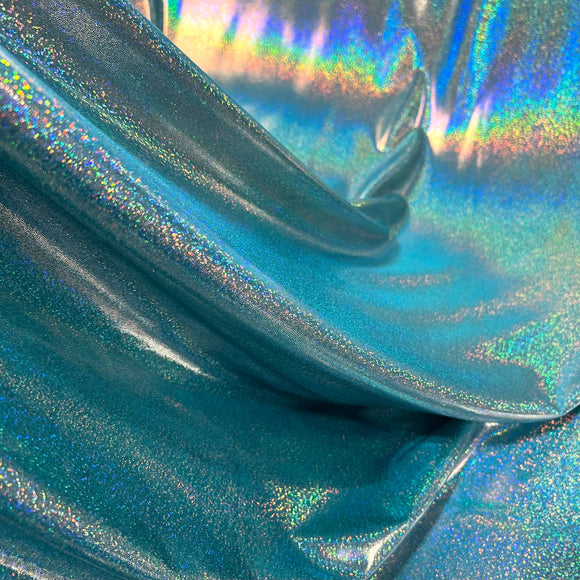 Seafoam Holographic Spandex Fabric - Coquetry Clothing
