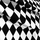 UV Black & White Diamond Fabric - Coquetry Clothing
