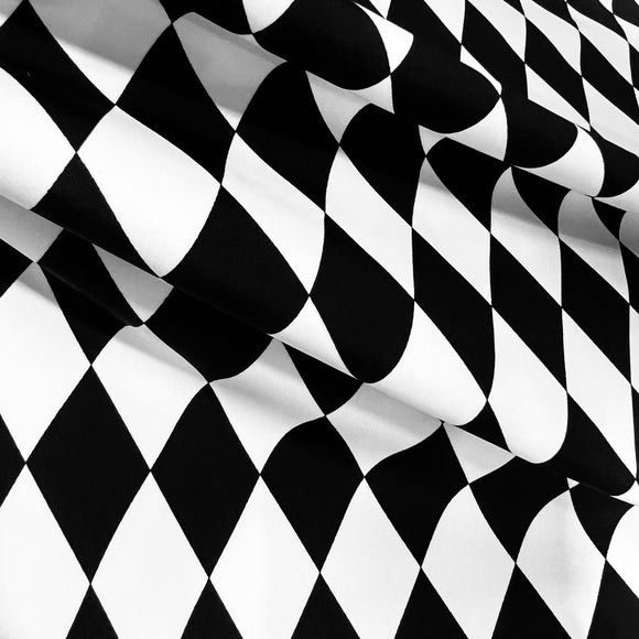 UV Black & White Diamond Fabric - Coquetry Clothing