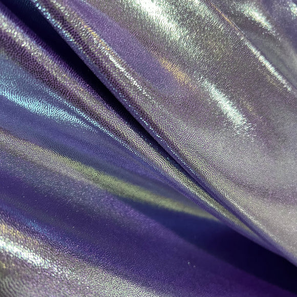 Lavender Ice Metallic Spandex Fabric - Coquetry Clothing