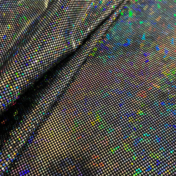 Silver Kaleidoscope Holographic Stretch Fabric - Coquetry Clothing