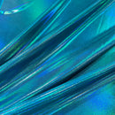 Peacock Blue Holographic Fabric - Coquetry Clothing