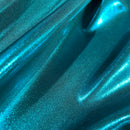 Teal Metallic Stretch Fabric-4