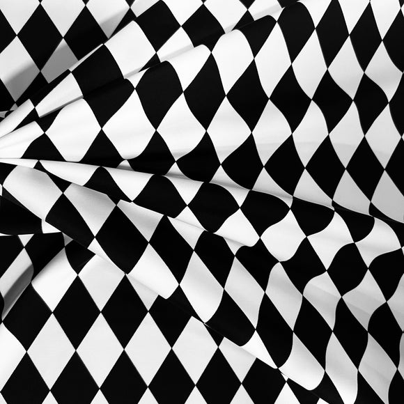UV Black & White Diamond Fabric - Coquetry Clothing