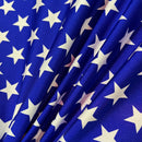 Blue & White Star Print Fabric - Coquetry Clothing