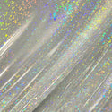 White Kaleidoscope Holographic Stretch Fabric - 1