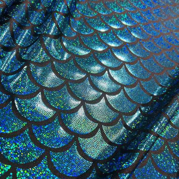 Turquoise Dragon Scale Fabric - 4