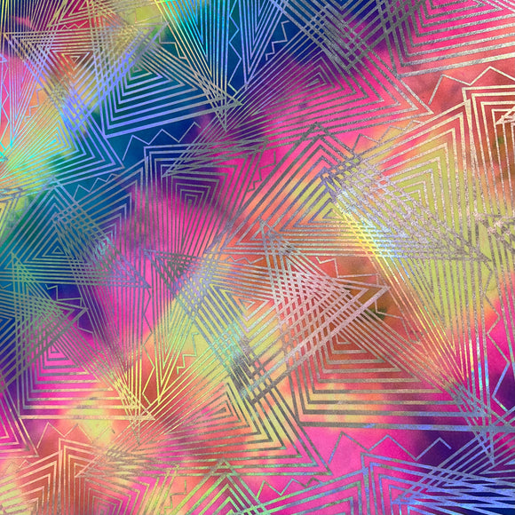 UV Glow Spectrum Holographic Stretch Fabric - Coquetry Clothing