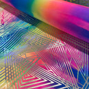 UV Glow Spectrum Holographic Stretch Fabric - Coquetry Clothing