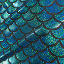 Turquoise Dragon Scale Fabric - Coquetry Clothing