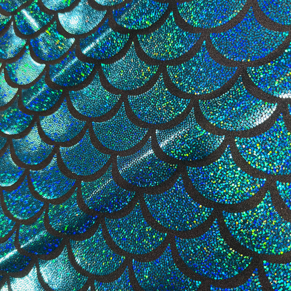 Turquoise Dragon Scale Fabric - 3