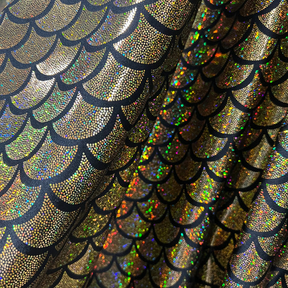 Gold Dragon Scale Fabric - Coquetry Clothing
