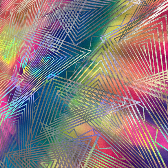 UV Glow Spectrum Holographic Stretch Fabric - Coquetry Clothing