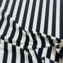 UV Black & White Stripe Spandex Fabric - 2