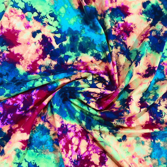 UV Glow Acid Splash Spandex Fabric - Coquetry Clothing