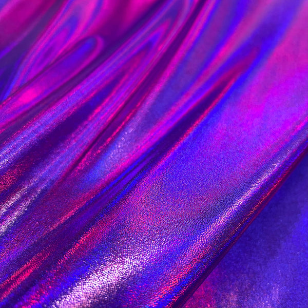 Grape Purple Holographic Spandex Fabric - 2