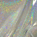 White Kaleidoscope Holographic Stretch Fabric - Coquetry Clothing