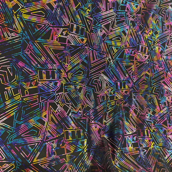 CyberSpace Metallic Spandex Fabric - Coquetry Clothing