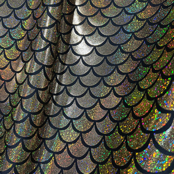 Gold Dragon Scale Fabric - Coquetry Clothing
