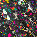 UV Glow Unicorns and Rainbows Fabric - Coquetry Clothing