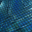 Turquoise Dragon Scale Fabric - Coquetry Clothing